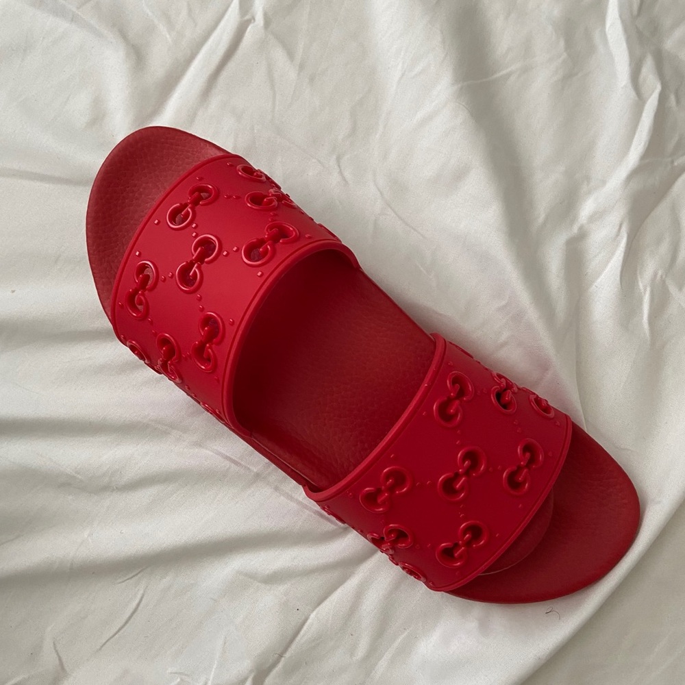Gucci Black/Red slides GG